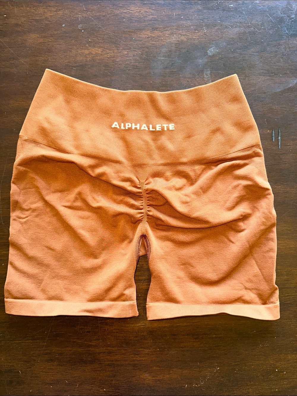 Alphalete Women's High-Waist Seamless Bike Shorts - orange
